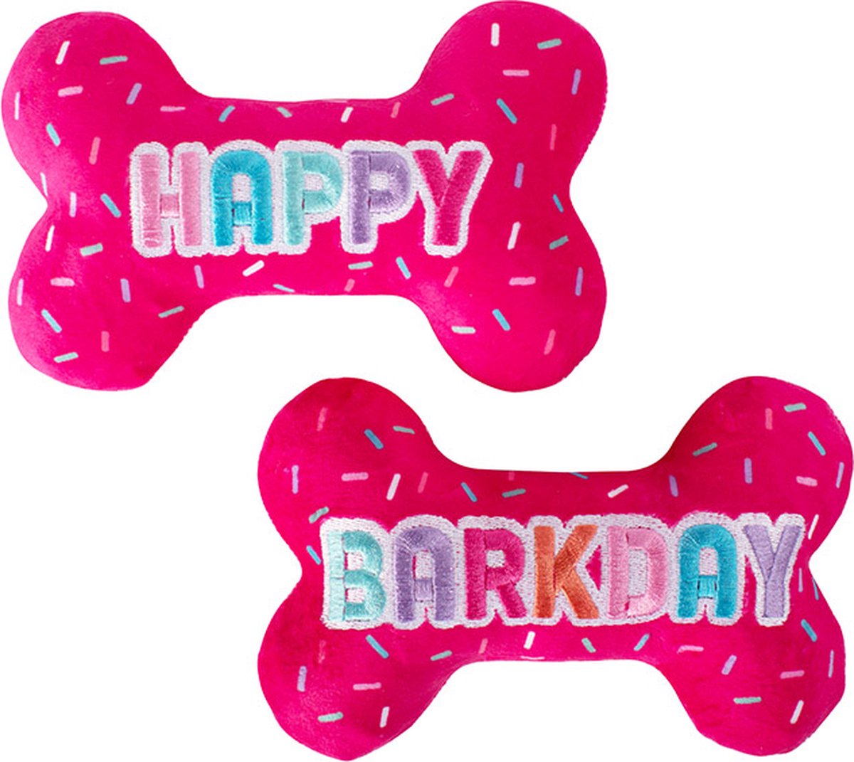 Hondenspeelgoed Verjaardag - Hondenspeelgoed kopen - Speelgoed hond - Hondenspeeltjes - Hondenspeelgoed met geluid - hondenspeelgoed met pieper - hond jarig - Speelgoed hond kopen - Petshop by Fringe - 314226 - Set It's my barkday
