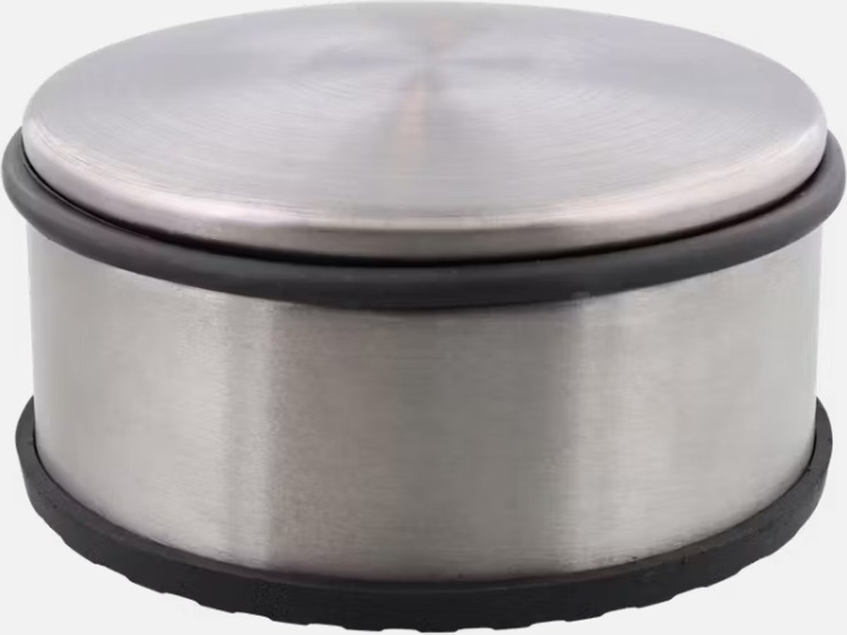 Deurstopper - Roestvrij staal - Rubberen anti-slipvoet - 9 cm - Voor binnen en buiten