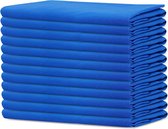 Pak van 12-100% katoenen oversized dinerservetten 50 CM x 50 CM (20 IN x 20 IN), Koningsblauw- Zware stof voor dagelijks gebruik met verstekhoeken afwerking, Koningsblauw
