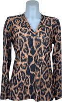 Angelle Milan – Travelkleding voor dames – Panter blouse – Ademend – Kreukvrij – Duurzame Jurk - In 5 maten - Maat XXL