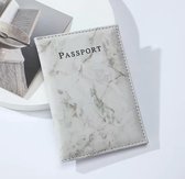Paspoort Hoesje - Grey Marble - Luxe Reisetui Paspoorthouder - Travel Document Bag - Passport Case - Protective Case - Marble
