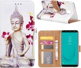 FONU Boekmodel Hoesje Buddha Samsung Galaxy J6 (SM-J600)