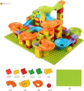 Knikkerbaan - Racebaan - Lego - 256 onderdelen - Inclusief Knikkers - Kleine baan