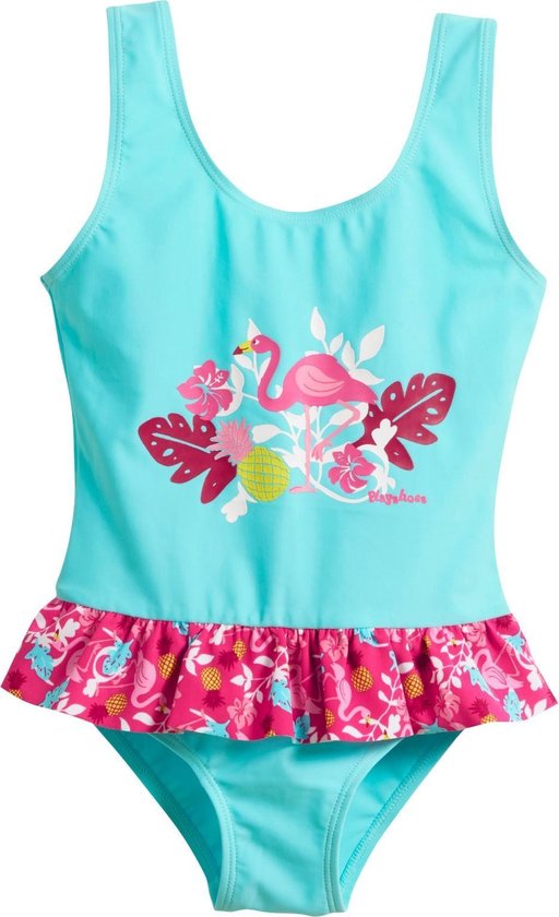 bol.com | Playshoes UV badpak Kinderen Flamingo - Aquablauw/Roze - Maat  110/116