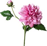 Viv! Home Luxuries Dahlia - zijden bloem - lila roze - 50cm - topkwaliteit