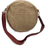 Several Omhang Schoudertas Gewoven Naturel Bruin Trendy
