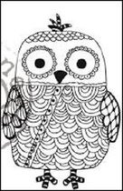 Marianne Design - Els Wezenbeek - Clearstamp - Doodle Owl - EWS2209