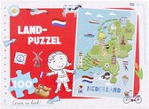 Landpuzzel - Nederland - puzzelen - leren - ik leer nederland kennen - landkaart - kinderpuzzel - Thuis leren