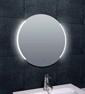 Miroir de salle de bain Wiesbaden rond 60x60cm éclairage LED intégré chauffage Anti condensation interrupteur de lumière tactile dimmable