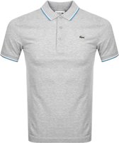 Lacoste Poloshirt - Mannen - grijs/blauw/wit