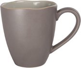 Cosy en Trendy Oleada Taupe Beker D9.3xh10.3cm 38cl Aardewerk - (Set van 6) En Yourkitchen E-kookboek - Heerlijke Smulrecepten