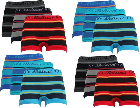 Belucci Underwear microfiber boxershorts mega multipack maat 110/122