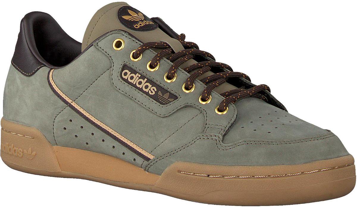 Adidas Heren Lage sneakers Continental 80 Men - Groen - Maat 46⅔ | bol.com