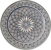 Handgemaakte en handbeschilderde authentieke, Marokkaanse multicolor grote bord ( tebsi ) 35 cm