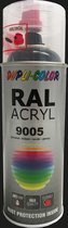 Dupli-Color acryllak hoogglans RAL 9005 gitzwart - 400 ml.