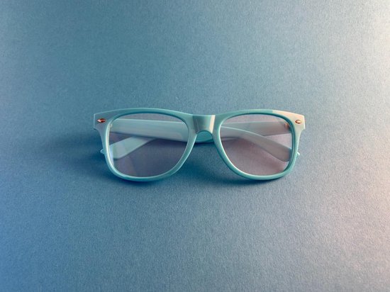 Blauwe Spacebril Met Diffractie Effect | Diffractiebril Originele Diffractieglazen
