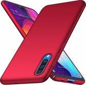 Ultra thin case Samsung Galaxy A50 - rood + glazen screen protector