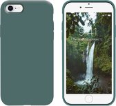 Silicone case geschikt voor Apple iPhone 7 / 8 - groen + glazen screen protector