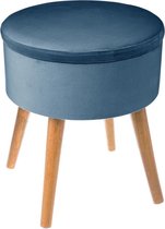 Eazy Living Kruk Met Opbergruimte Dina Ø 36 cm Blauw