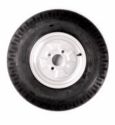 Roue complète 10 pouces - pneu 5.00-10 + jante - Pas Opel: 4x100 - 355 kg - 4PR - diamètre moyeu 60 mm
