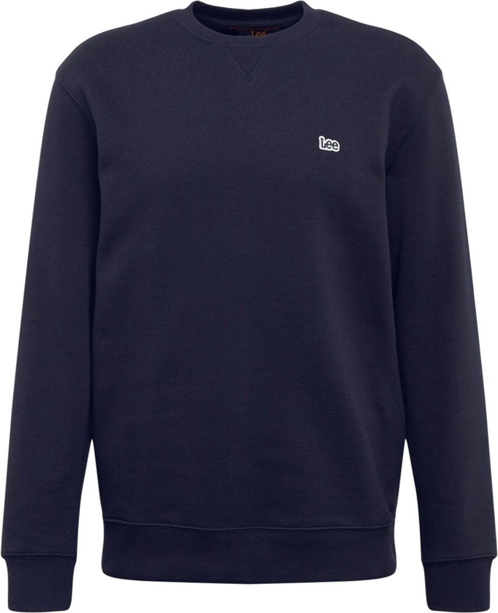 Lee Heren Sweatshirt PLAIN CREW regular fit S Ronde Hals Volwassenen Marineblauw