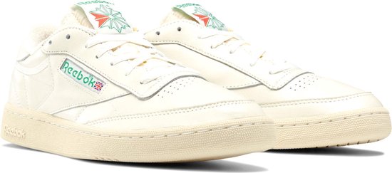 Reebok Club C 85 Sneakers - Maat 39 - Unisex - crème/groen | bol.com