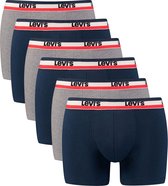 Levi Sportswear Logo (6-pack) Onderbroek - Maat L  - Mannen - donker blauw/grijs/rood