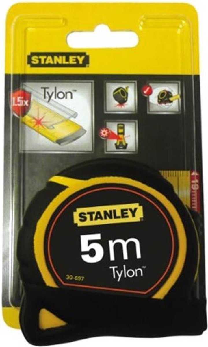 STANLEY 0-30-697 Rolbandmaat Tylon - lengte 5m - breedte 19 mm