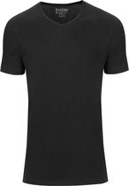 Slater 7620 - BASIC FIT 2-pack T-shirt V-hals korte mouw zwart XL 100% katoen