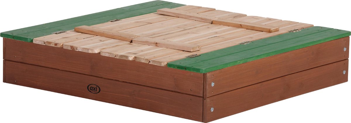 AXI Ella Houten Zandbak in Bruin/Groen - Met Zitbankjes en Deksel - FSC hout - 100x95x20cm - Zandbak voor kinderen — afbeelding 17