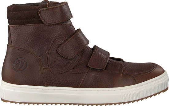 bol.com | Vingino Jongens Hoge sneakers Sil Mid Velcro - Bruin - Maat 27
