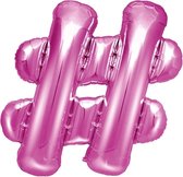 PARTYDECO - Aluminium roze hashtag ballon - Decoratie > Ballonnen