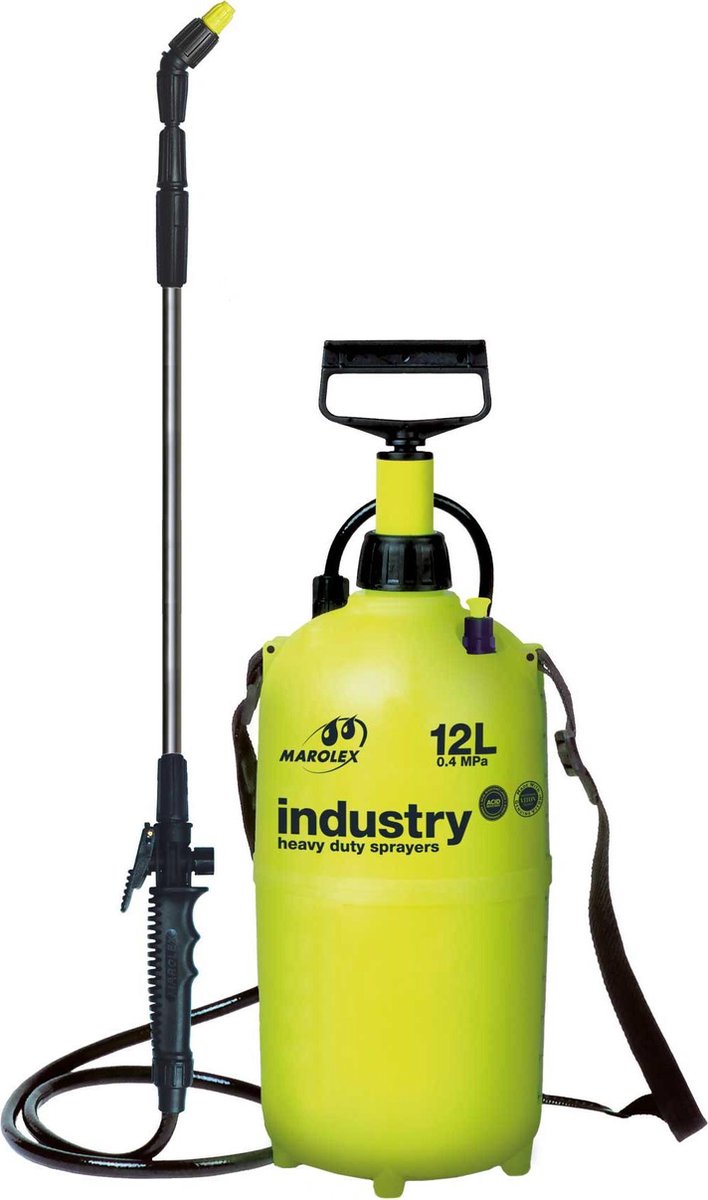 Marolex Industry Drukspuit 12 liter - Professioneel - Vernevelspuit - Onkruidbestrijding - Onkruidspuit - Ontsmetting