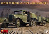 MiniArt Soviet 2T Truck AAA Type with Field Kitchen + Ammo by Mig lijm