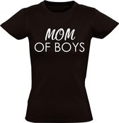 Mom of boys dames t-shirt | moederdag | geboorte | maat S