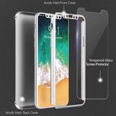 Zliver Ultra Dun 360 Graden Protection Hoesje + Glazen Screenprotector iPhone X / Xs