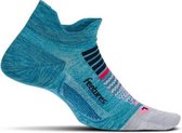 Feetures Elite Light Cushion No Show Tab - Aurora Blue - Hardloopsokken - Sportsokken - Small - 34/37