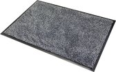 Wash & Clean "Natural", 100 % katoen droogloop mat, kleur "Stone", machine wasbaar 30°, 60 cm x 40 cm