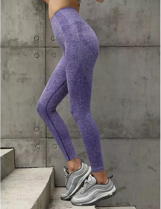LOUZIR Fitness/Yoga legging - Fitness legging - sport legging Stretch - squat proof - Lila kleur - Maat S van LOUZIR — afbeelding 5