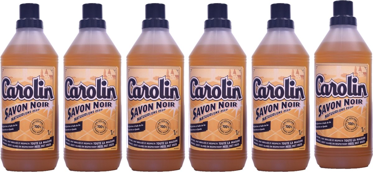 Nettoyant pour sols Carolin au savon noir - 6 x 1L - Value Pack | bol