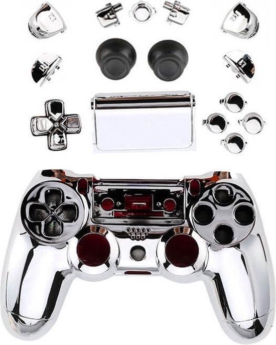 PS4 Controller Shell PRO V1 Zilver Chrome