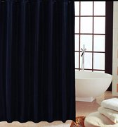 KAV - Rideau de douche - Polyester - 180 x 180 cm - Zwart