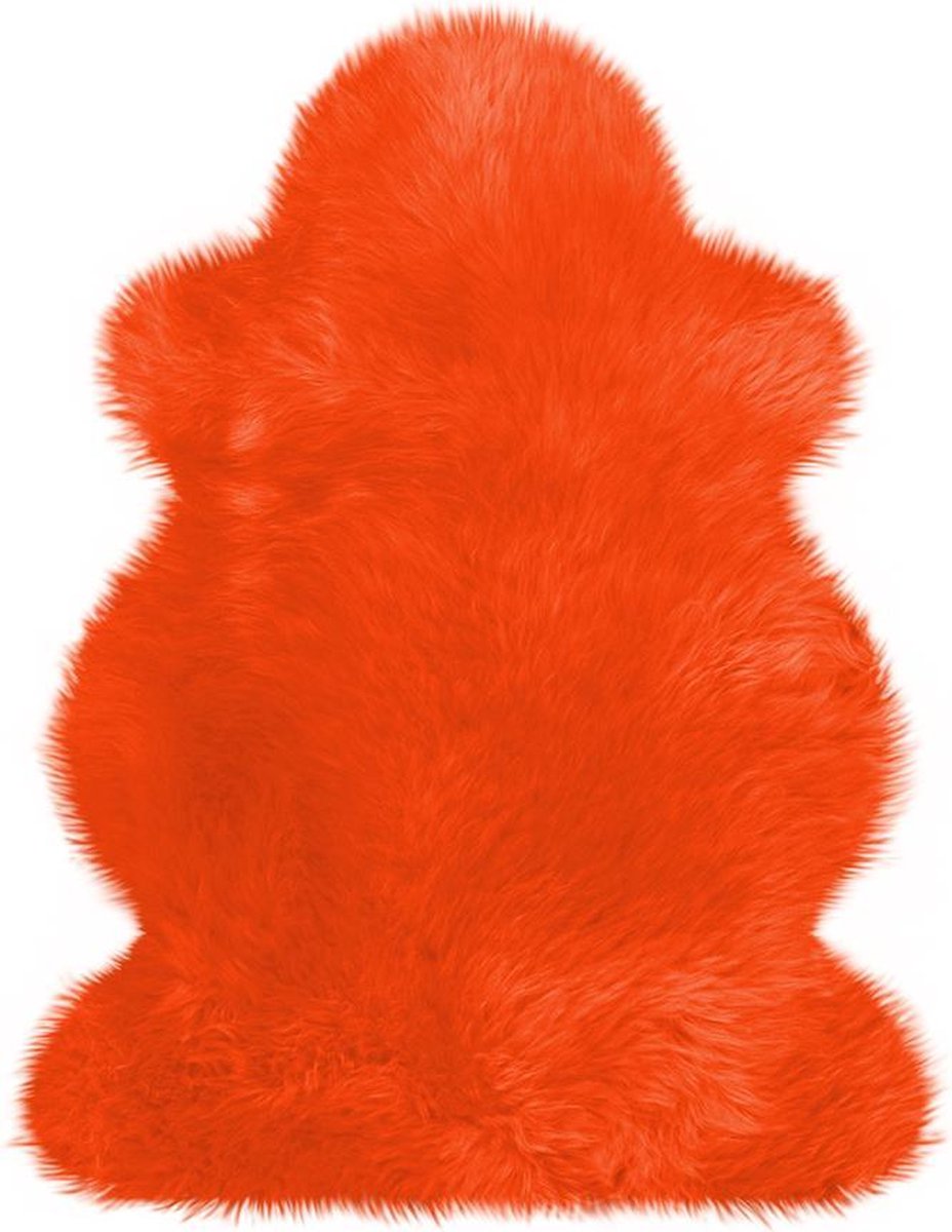 Australisch-lamsvel-schapenvacht-oranje-100x68 cm ( kwaliteitsvacht ! )