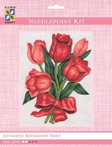 Volledige Borduurpakketen Volwassenen   -  Voorbedrukt   -  Borduurset  - Hobby en Creatief -  Tulpen 14x18cm