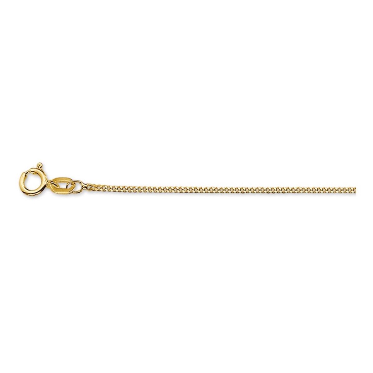 Ketting Dames - Geelgoud - Gourmet - 1 mm - 42cm - Sieraden Heren - Sieraden Vrouw - Massief Goud - Poli - 1.64gr Goud - 14 karaat - 585 Goud
