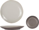 Cosy en Trendy Oleada Taupe Plat Bord  Aardewerk - D27cm (set van 6) En Yourkitchen E-kookboek - Heerlijke Smulrecepten