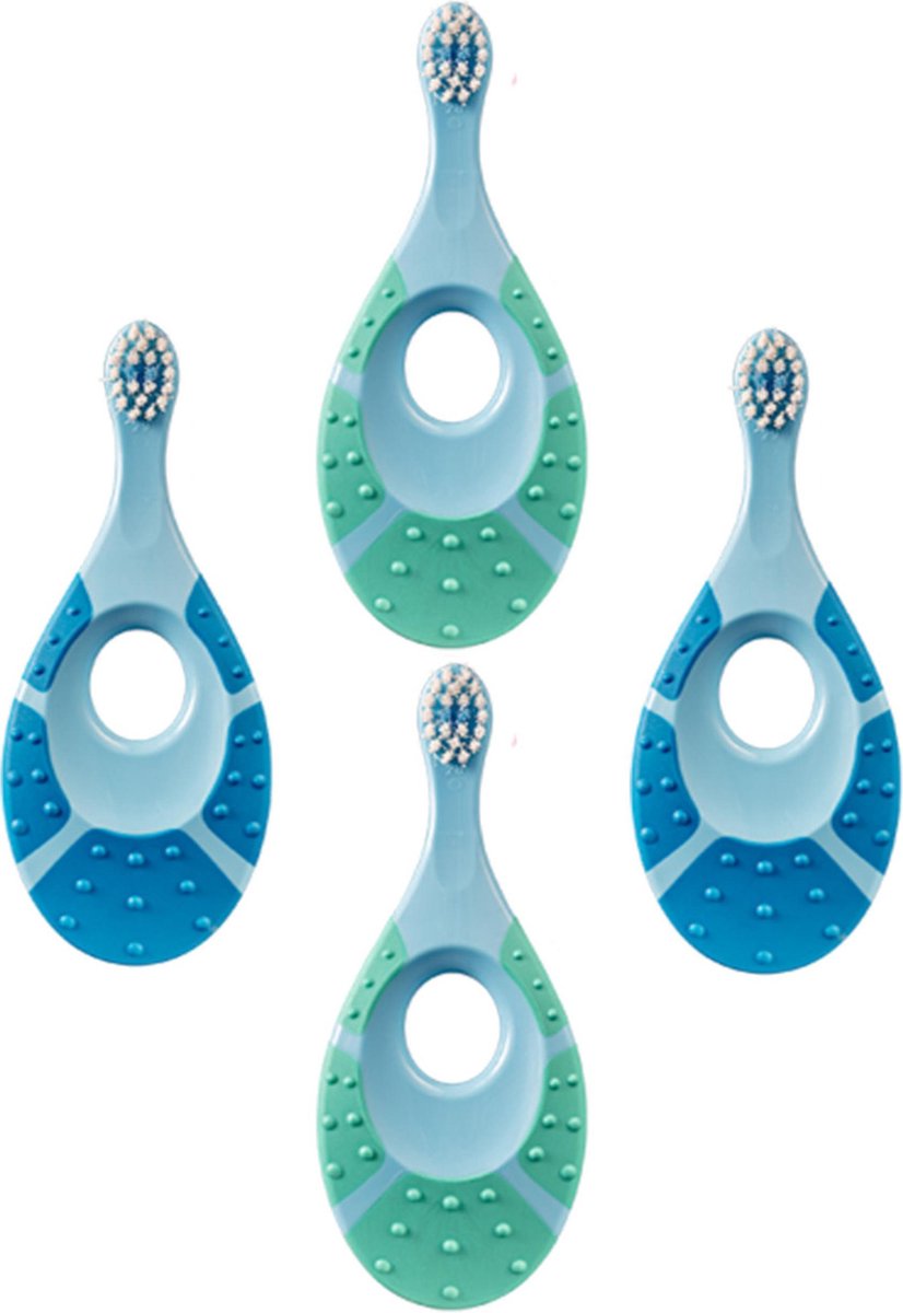 Goedkoopste Jordan Tandenborstel baby STEP 1 (0-2 JAAR) 4 stuks Blauw / Groen