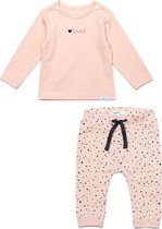 Noppies  SET (2delig) Broek Peach met stip en Shirt Yvon - Maat 74