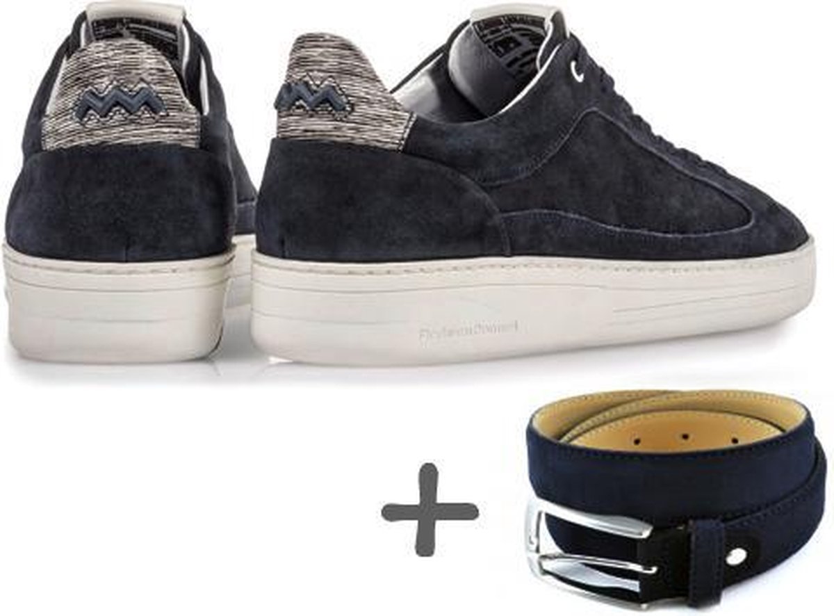 Floris van Bommel GRATIS HERENRIEM mannen sneakers 13265 04 donkerblauw suede maat. bol