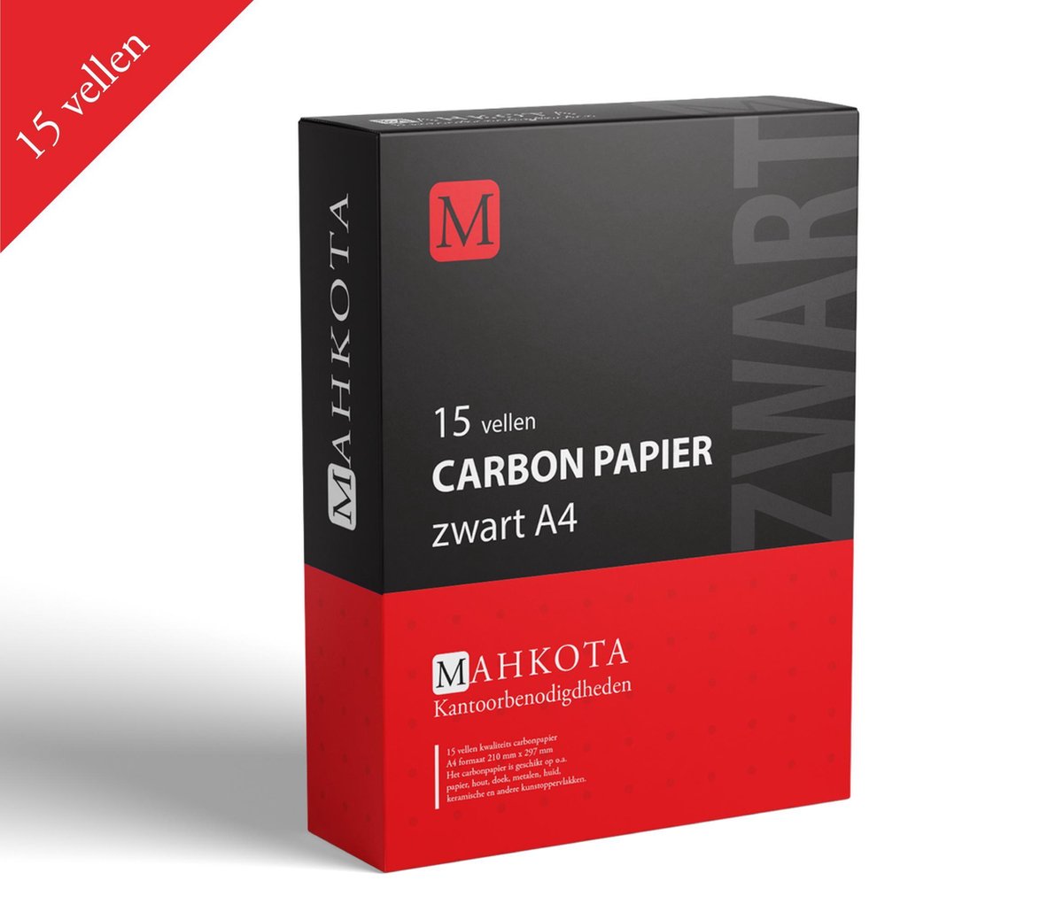 Carbonpapier 15 vellen A4 formaat | Kleur Zwart